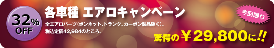 各車種・エアロ キャンペーン